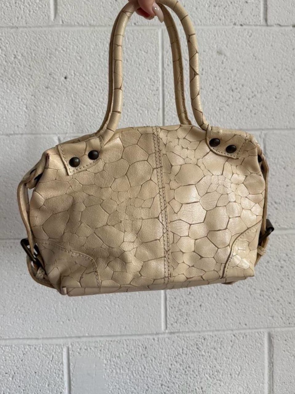 Collection Privee Eggshell leather bag